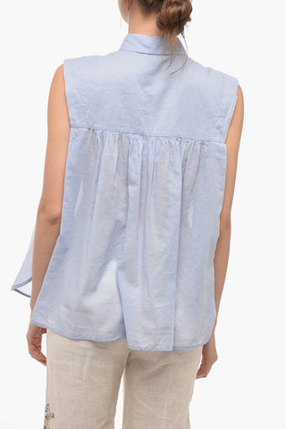 Sleeveless Cotton Blouse