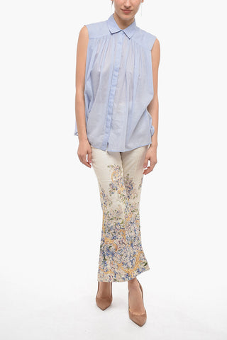 Sleeveless Cotton Blouse