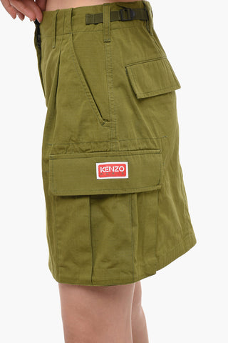 Minigonna Cargo in Cotone con Passanti
