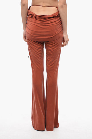Straight Fit ESPELHO Pants With Draped Design