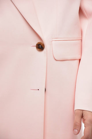 Wool Double Breasted Blazer with Peak Lapel