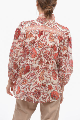 Ramie VITALI Blouse with Floral Print