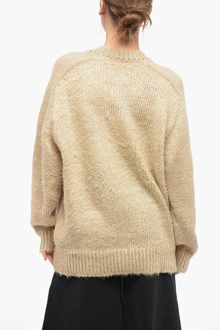 Crew Neck Linen UNISEX Pullover with Distressed Effect