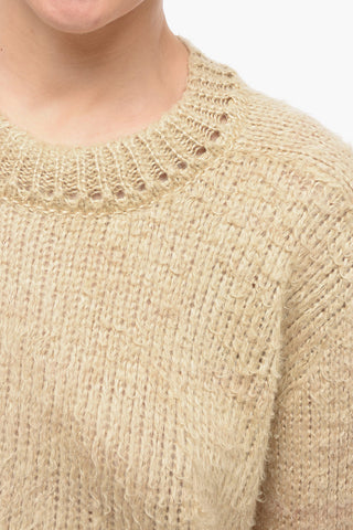 Crew Neck Linen UNISEX Pullover with Distressed Effect