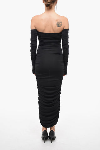 Boatneck Draped LINDA Bodycon Dress