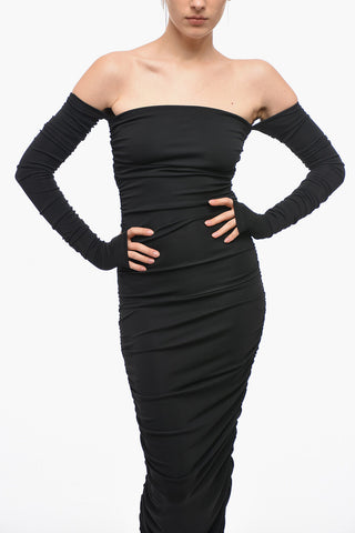 Boatneck Draped LINDA Bodycon Dress