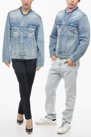 MM4 Denim UNISEX Jacket with Raw-cut Collar