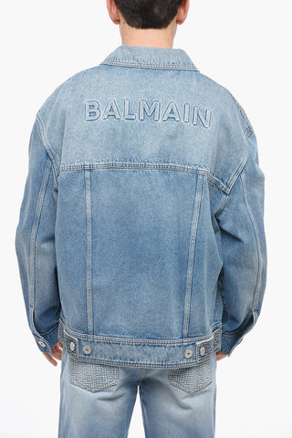 Giubbotto in Denim con Tasche Ricamate