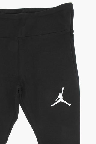 AIR JORDAN Stretch Cotton Leggings with Printed Logo