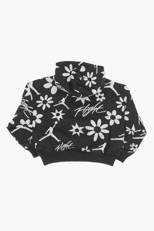 AIR JORDAN Hoodie aus Baumwoll-Fleece-Mix mit Blumenmuster