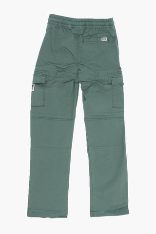ALL STAR Pantaloni Cargo in Cotone Stretch con Elastico in Vita
