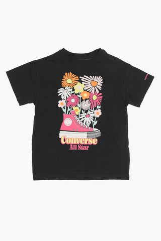 ALL STAR CHUCK TAYLOR T-shirt Girocollo BOYFRIEND a Stampa Floreale