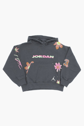 AIR JORDAN Printed Fleece Cotton-Blend Hoodie