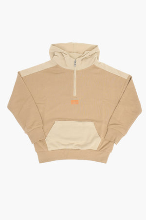 ALL STAR Felpa Hoodie in Misto Cotone con Mezza Zip