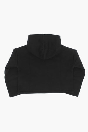 Brushed Cotton-Blend Hoodie With Printed Logo