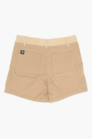 Shorts mit einer Falte aus Stretch-Baumwolle