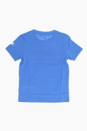 Einfarbiges Rundhals-T-Shirt mit bedrucktem Logo