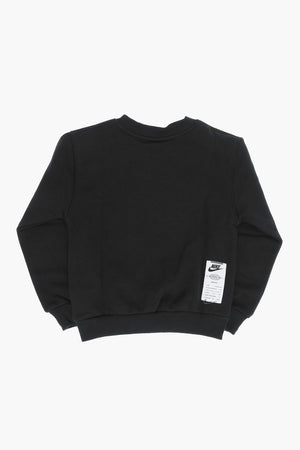 Cotton-Blend Fleece Crewneck Sweatshirt with Embroidered Logo