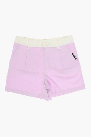 Shorts mit einer Falte aus Stretch-Baumwolle