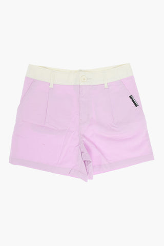 스트레치 코튼 원턱 쇼츠