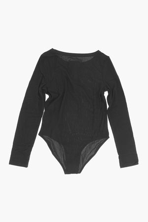 골지 긴팔 바디수트