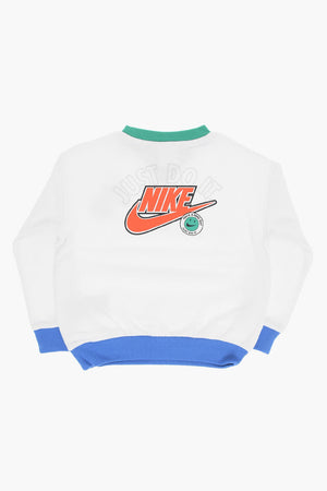 Rundhals-Sweatshirt Aus Gebürsteter Baumwollmischung