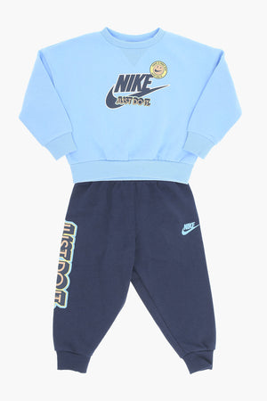 Set aus Rundhals-Sweatshirt und Jogginghose aus Baumwollmischfleece