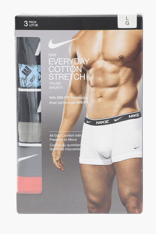 Set 3 Boxer in Cotone Stretch con Banda Elastica Logata