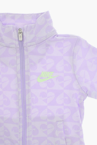 Allover-bedrucktes Set aus Sweatshirt und ausgestellten Hosen