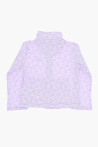 Allover-bedrucktes Set aus Sweatshirt und ausgestellten Hosen