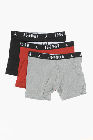 AIR JORDAN Set Of 3 Cotton Stretch Boxers With Branded Elastic Band