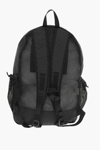 Zaino in Nylon a Quadri Rip Stop Con Dettagli Mesh