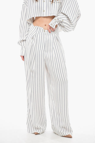 Wide Leg MOSCATO Pants with Striped Pattern