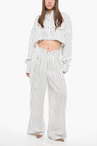 Wide Leg MOSCATO Pants with Striped Pattern