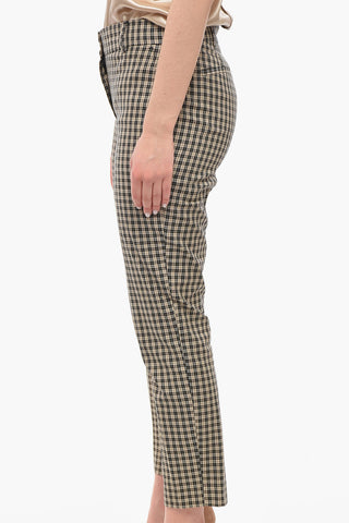 Slim-fit Pants with Check Pattern
