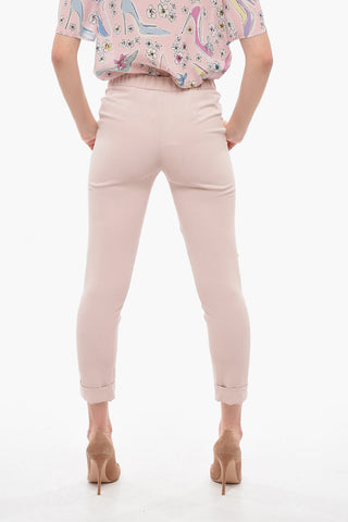Pantaloni Crop Slim Fit con Risvolto