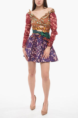 TIGGY Short Dress with Paisley Print