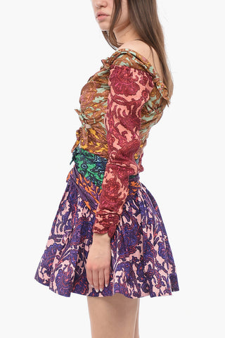 TIGGY Short Dress with Paisley Print
