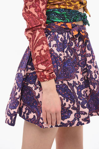 TIGGY Short Dress with Paisley Print