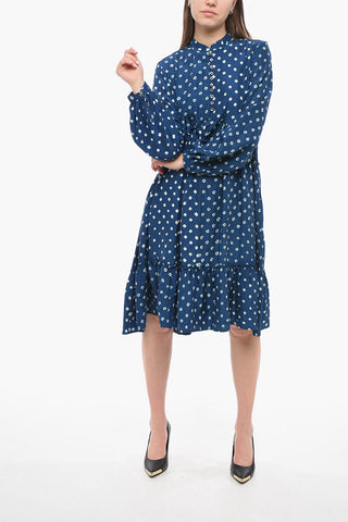 Linen Flared Dress with Pleated Detail