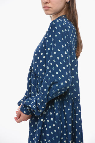 Linen Flared Dress with Pleated Detail