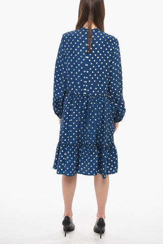 Linen Flared Dress with Pleated Detail