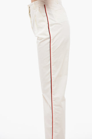 Front-pleated Pants with Side Striped