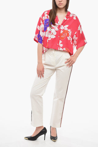 Front-pleated Pants with Side Striped
