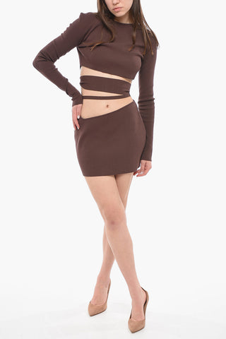 Cut Out Belt Miniskirt