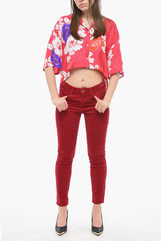 Corduroy SANDRA Pants with High Waist