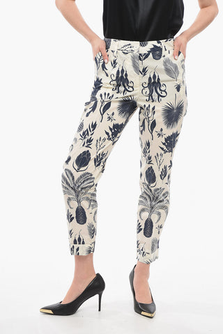 Pantaloni COPARD Crop con Fantasia Floreale