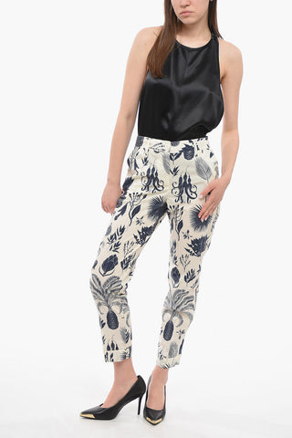 Pantaloni COPARD Crop con Fantasia Floreale