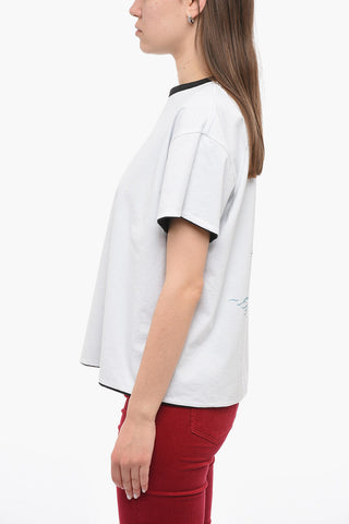 Two-toned Reversible T-shirt with Graphic Print