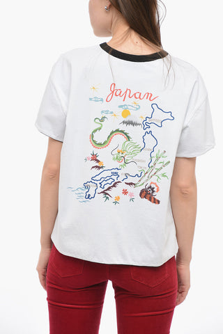 Two-toned Reversible T-shirt with Graphic Print